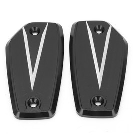 2pcs Front Brake Reservoir Cylinder Cover Cap Replacement for Suzuki Hayabusa GSX1300R 2021‑2022Black