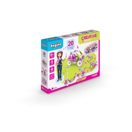 Engino CBD20A Creative Builder 20 Models Designer Set, Pink and Purple