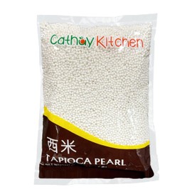 Sago Tapioca Pearls from Cassava | Best for Bubble Boba Milk Tea, Non-GMO Certified, Gluten-Free, Desserts Sago Ball, Soup, or Sauce Thickening | 12 Oz Pack