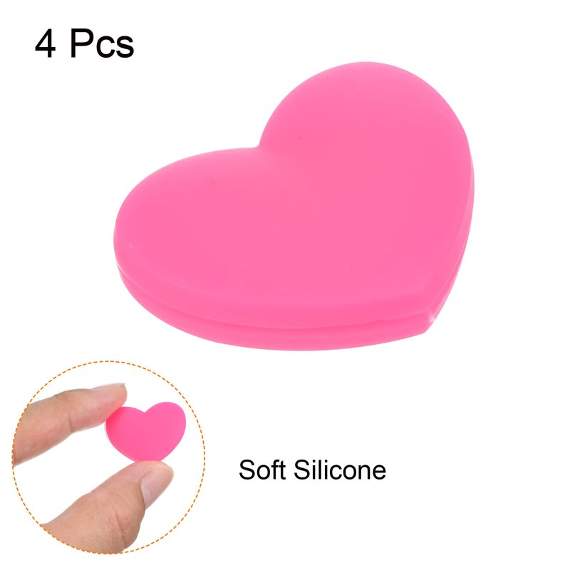 PATIKIL Tennis Vibration Dampener, 4 Pack Heart-Shaped Silicone Shock Absorber