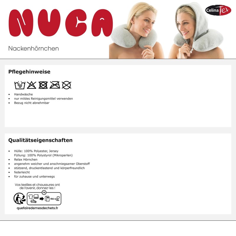 CelinaTex Nuca Neck Pillow 32 x 31 cm Red Micropearls