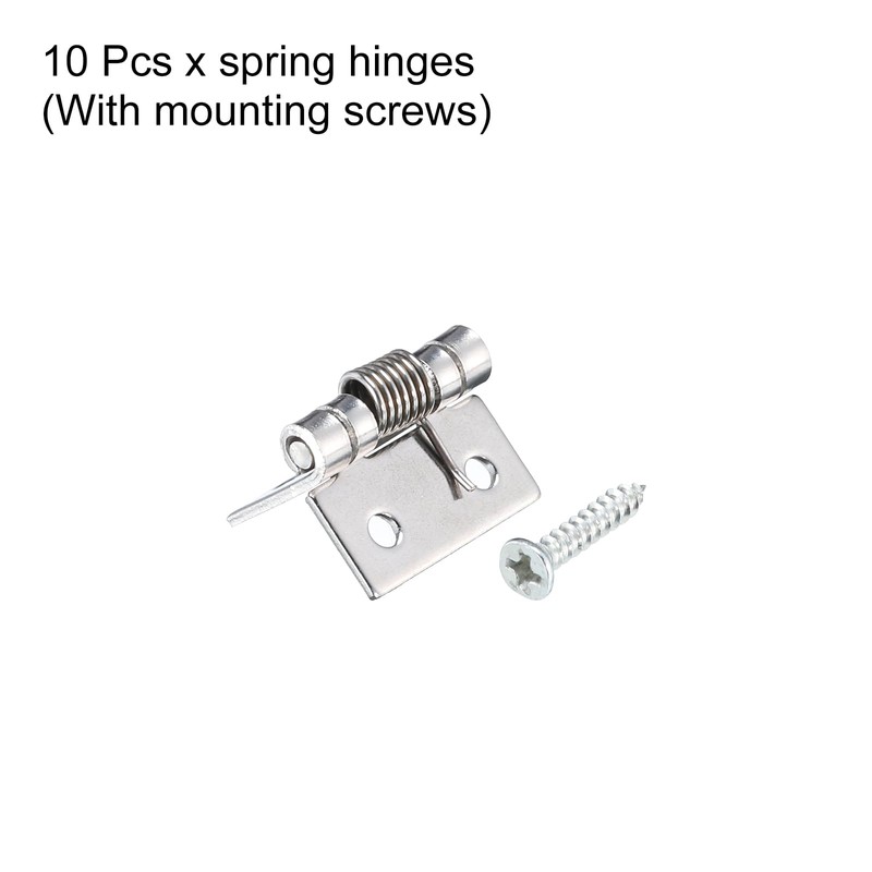 sourcing map Spring Loaded Hinges, 1" 304 Stainless Steel Self