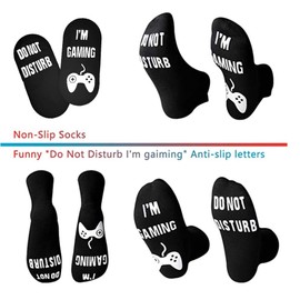 Do Not Disturb Gaming Socks,Funny Christmas Gifts & White Elephnt Gift for Teens Kid boys Mens Womens Gamer Lovers