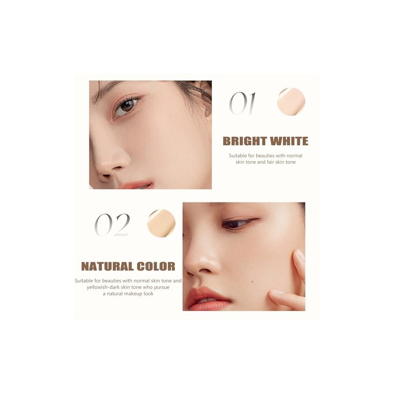 Base de maquillaje coreana en barra con brocha resistente al
