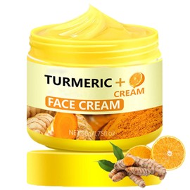 Krmspe Turmeric Face Cream, Face Moisturizer Natural Turmeric Skin Facial Moisturizer Evens Tone Hydrating Anti-aging for Normal, Dry, Oily & Combination Skin 1.75 FL OZ