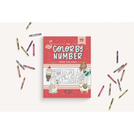 The Color by Number Book for Girls: Over 50 Cute Coloring Designs Including Mermaids, Unicorns, Princesses and More