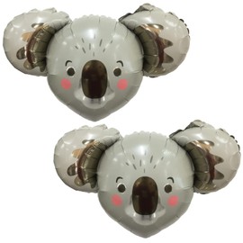 Koala Balloons Koala Bear Foil Birthday Balloons Jungle Themed Balloons Kids Birthday Party Supplies Baby Shower Party Decoration Brown 2pcs(Brown)