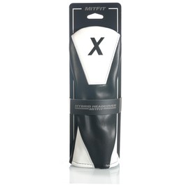 MitFit X Hybrid Headcover, Easy Slip-On/Off Golf Club Headcover, Fleece Lined Interior, Water Resistant Shell, Fits Most Drivers, Fairways & Hybrids, White/Red/On Black, Golf