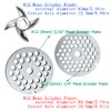 #12 Stainless Steel 1/4" Meat Grinder Plate, Heavy Duty 6mm