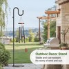 saffruff 74" Shepherds Hook Stand: Hanging Wind Chimes, Bird Feeders,