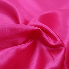Hot Pink Satin Fabric by The Yard, Charmeuse Fabrics, Charmeuse Satin, Bridal Wedding Satin Fabric- 1 Yard