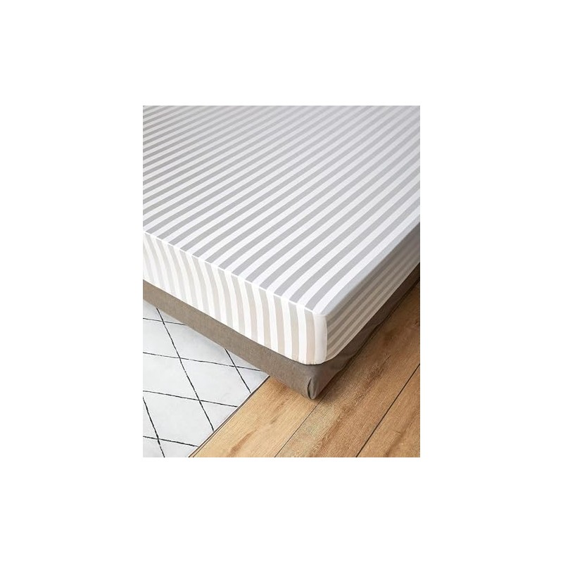 Satin Stripe Fitted Sheet 600 Thread Count – 40cm Extra