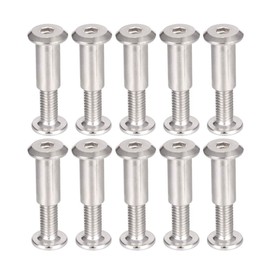 sourcing map Screw Post Fit for 5/16"(8mm) Hole Dia, Male M6x16mm Binding Bolts Leather Fastener Carbon Steel 10 Sets