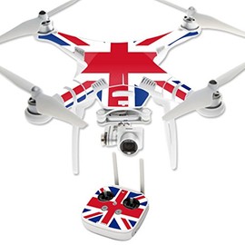 MightySkins Skin Compatible with DJI Phantom 3 Professional or Advanced Quadcopter Drone wrap Cover Sticker Skins British Pride