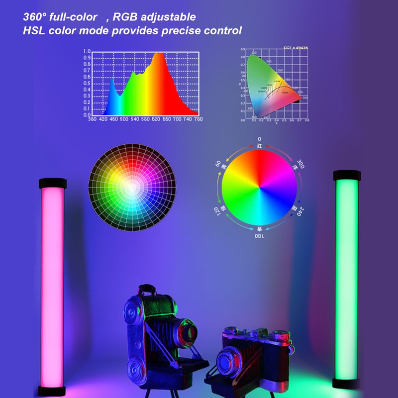ADAI BL‑240 Handheld Fill Light Tube RGB Video Light Photography