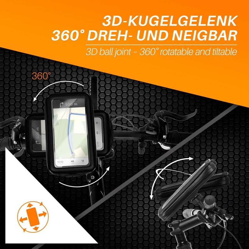 MoEx® Waterproof Handlebar Bag Suitable for Oppo A52 / A72