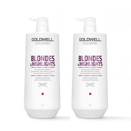 Goldwell Dualsenses Blondes and Highlights 1 Litre Shampoo and Conditioner Bundle