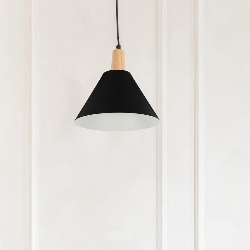 Baluue Industrial Light Shade, Cone Ceiling Bulb Guard, Black DIY