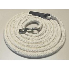 Pferdeseile_DE Ground Rope Cotton Natural 4.00 m Ground Lead Rope / Work Rope