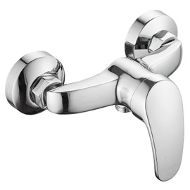 ALFKET Bath Tap, Single Lever Shower Mixer Tap Wall Mounted, Bath Temperature Control, Shower Mixer Tap for Bathroom and Bathroom, Chrome, Silver
