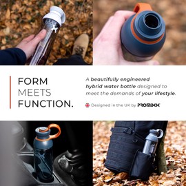 Promixx FORM V2 Sports Water Bottle - Premium BPA Free Water Bottle for Fitness Sports & Outdoors - Sustainable Drinks Bottle with Leakproof Lid - 760ml / 26oz (Midnight Blue)