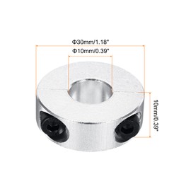MECCANIXITY Shaft Collar 12mm/ 1/2 Inch Bore Double Split Aluminum Clamping Collar Shaft Collars with Set Screw 4 Pcs