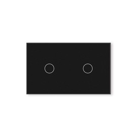 LOUYSGEN WiFi Smart Touch Light Switch, 2-Button Single-Gang Wall Switch, 110–220V 50/60Hz, Neutral Wire Required, 2.4GHz Tuya/Smart Life, Works with Alexa, Glass Panel, Black