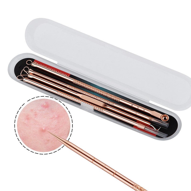 Blackhead Remover Tool Kit,4 Pieces Comedone Extractor Tool Blemish Whitehead
