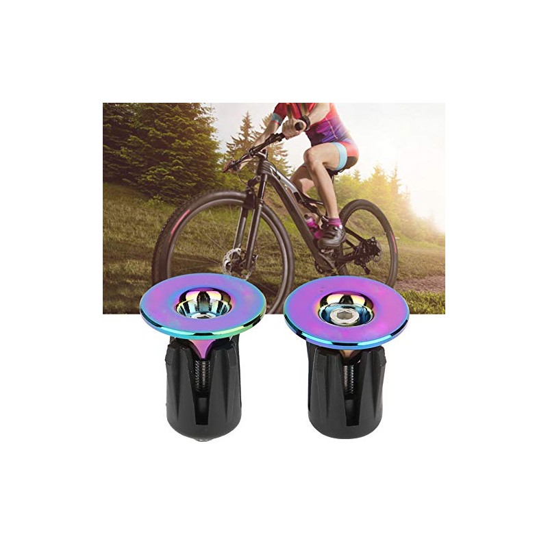1Pair Bike Handlebar Grips Bar Ends Bike Handlebar Screw Plugs