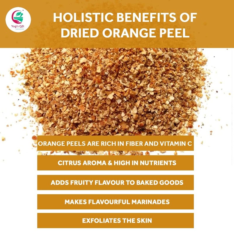 Dried Orange Peel 4 oz | Rich Citrus Aroma and
