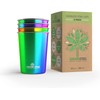 10oz Rainbow Stainless Steel Tumbler - Reusable Metal Drinking Glasses