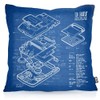 Void 8 Bit Hand Held Blueprint Kapa Cushion Cover Outdoor