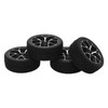 4Pcs Rubber Tires Aluminum Alloy Exquisite Simple Installation Tyres for