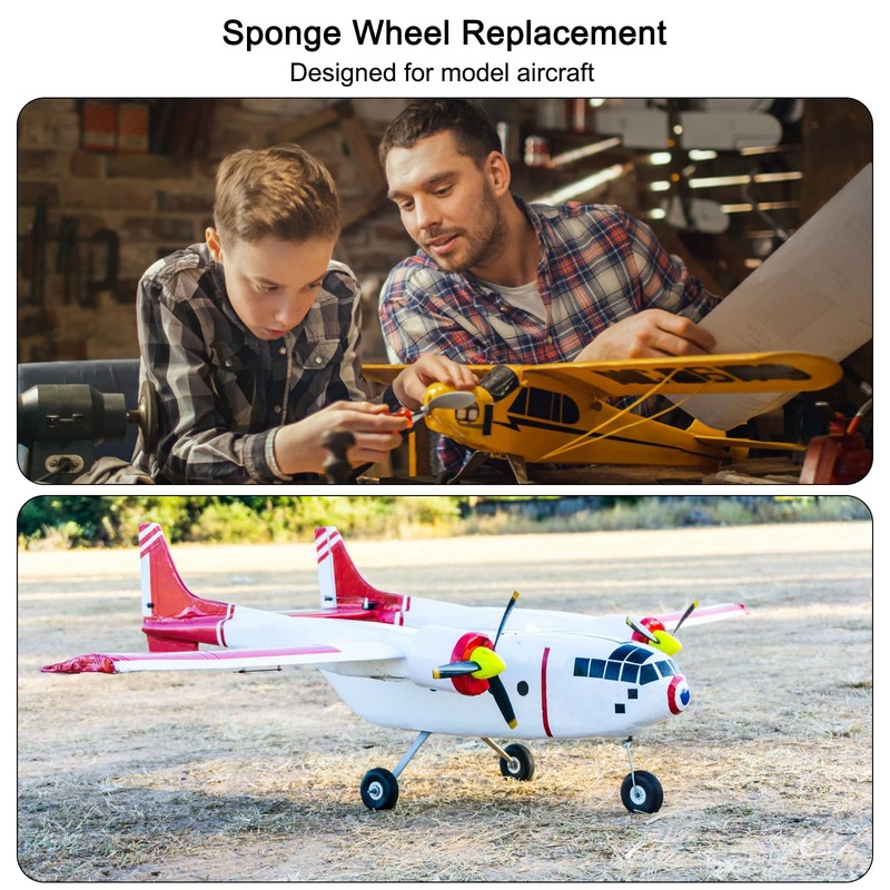 MECCANIXITY RC Airplane Wheels 2.81" OD x 0.79" T Aircraft