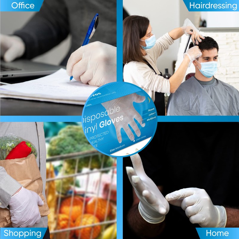 100 x Disposable Gloves | Vinyl Gloves Disposable | Latex