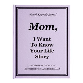 Mom I Want to Know Your Life Story Journal, Leather Hardcover Book with 250+ Prompt Questions for Mother to Share Her Life and Memories, Christmas Gifts for Mom Birthday Mother's Day from Daughter Son