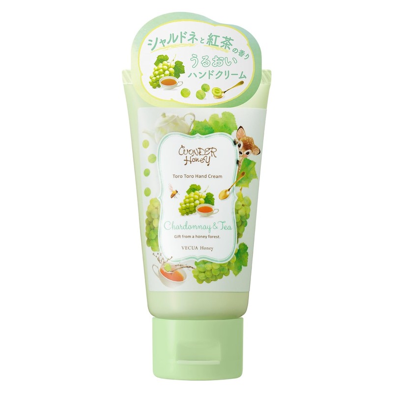 VECUA Honey Wonder Honey Scented Hand Cream, Chardonnay & Tea