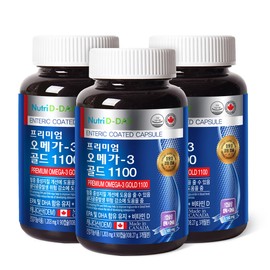 Nutri-D-Day Premium Omega-3 Gold 1100 3 bottles (total 9-month supply) / 뉴트리디데이 프리미엄 오메가3 골드 1100 3병 총9개월분