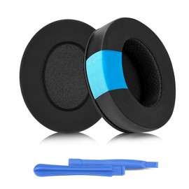 ELZO Ersatz Ohrpolster für Audio-Technica ATH M50XBT M50X M40X, HyperX Cloud/Flight/Alpha/Stinger, SteelSeries Arctis 7X/9X/Pro, Sony MDR V6/V7, Cooling Gel, Kühlgel Schwarz