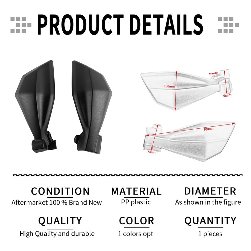 Lorababer Motorcycle Handguard Windproof Hand Brush Guard Compatible with K-awasaki