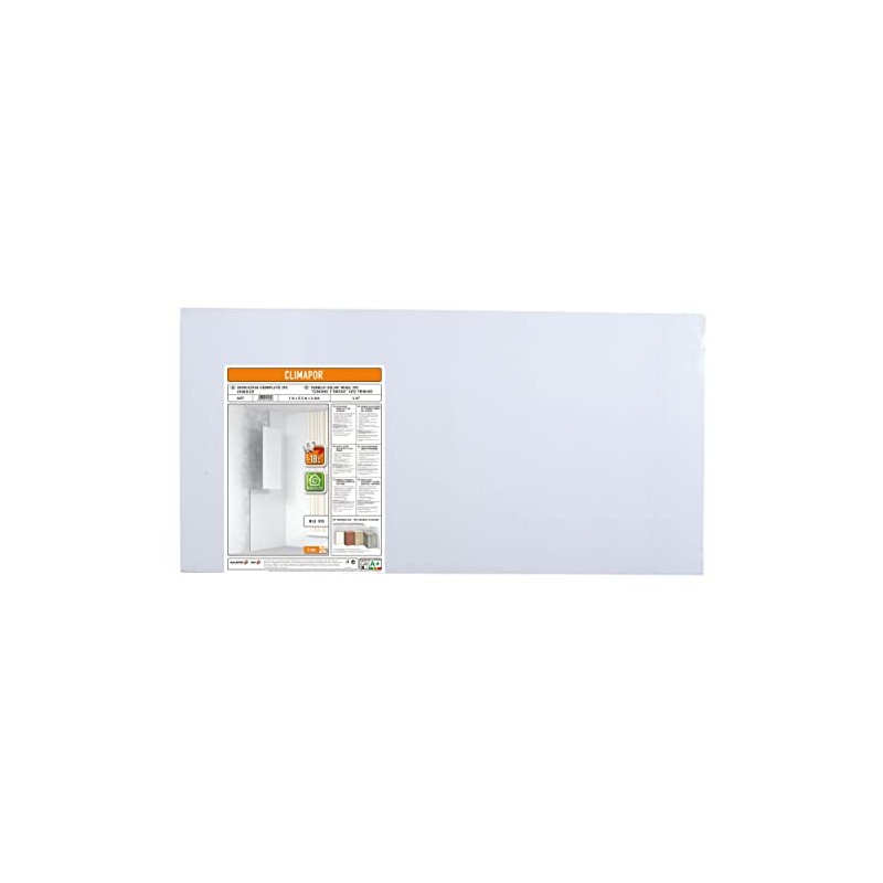 CLIMAPOR Energy-saving insulation board primed, white, 1 x 0.5 m