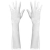 Skeleteen White Satin Opera Gloves - Roaring 20's Fancy Flapper