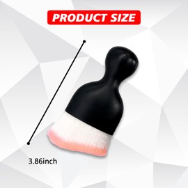 beypovk 2PCS Car Interior Detailing Brush, Auto Soft Bristles Dust Brush Curved Brushes, Automotive Interior Cleaning Tool for Cleaning Panels, Air Vent, Leather, Scratch Free (White/Pink)