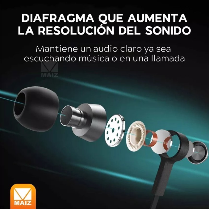 Maíz Audifonos In-ear Alambricos Pc Jack 3.5mm Manos Libres