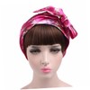 Minkissy Silk Sleep Cap Floral Design Satin Headscarf for Chemotherapy