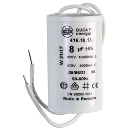 Motor running capacitor without bolts LDS 8UF // Motor running capacitor without bolts LDS 8UF Automotive Qualification Standard C // 4.16.10.13.06 (Pack of 1)