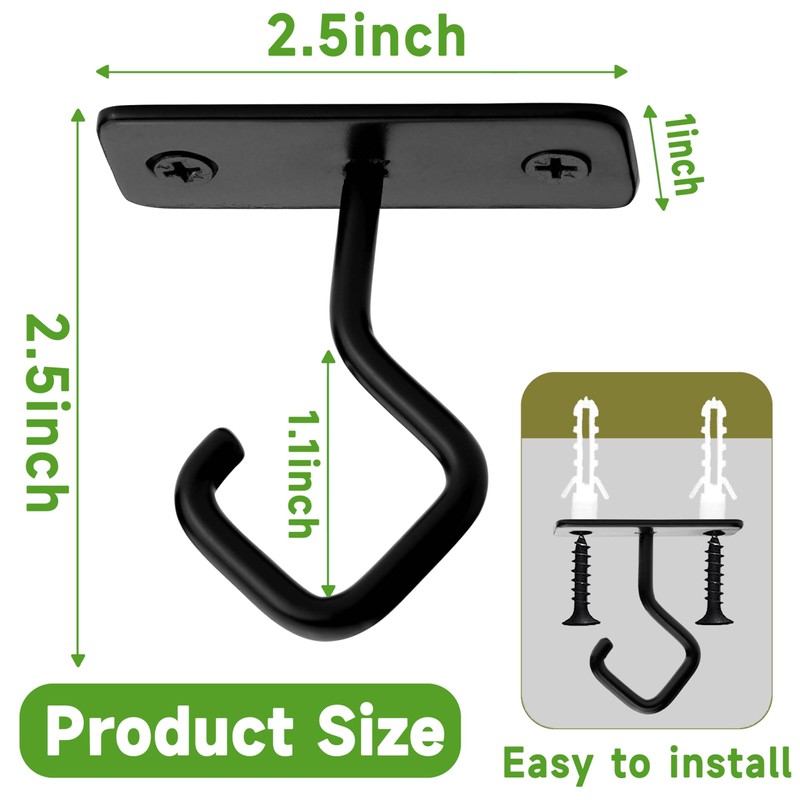 Lifyzoon Ceiling Hooks for Hanging Plants - 4 Pack 2.5-Inch