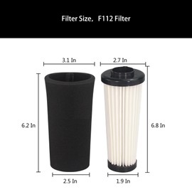 UD20121 F112 Filter Replacement Filter Compatible with Dirt Devil UD20121PC UD70186 UD20120NC UD70161 UD70167 UD70171 UD70181 UD70187 UD70174 UD70174B UD70164 Upright Bagless Vacuum, Part # AD47936