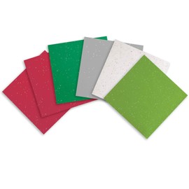 Jillson Roberts 24 Sheet-Count Solid Color Christmas Tissue Paper Available in 2 Different Assortments, Gemstone Holographic Fleck Red/Green/Silver/White/Lime