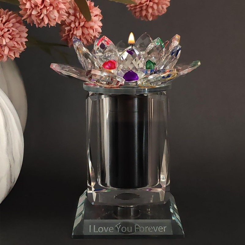 Contid Small Urns for Human,Cremation Keepsake Photo Urn Unique Rotatable